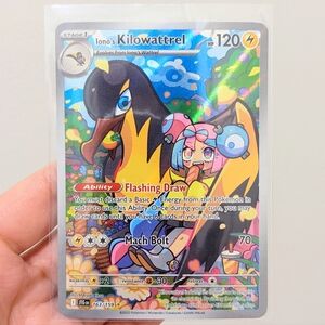 Pokemon Iono's Kilowattrel Card - SV Journey Together Illustration Rare Holo✨